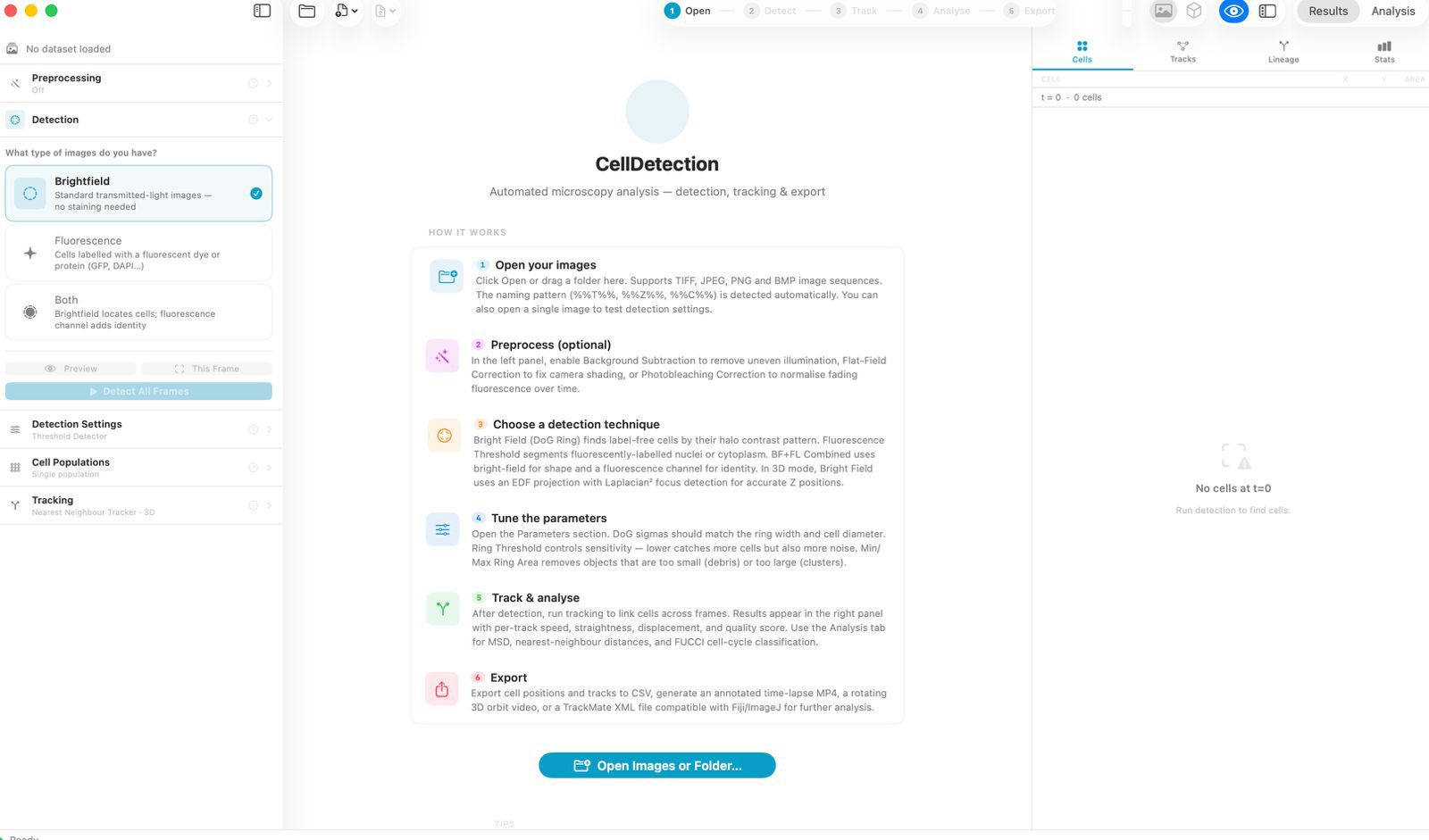 CellDetection software UI